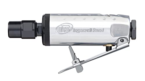 Ingersoll Rand 307B 1/4” Air Die Grinder, Straight, 28,000 RPM, 0.25 HP, Ball Bearing Construction, Safety Lock, Aluminum Housing, Lightweight Power - WoodArtSupply