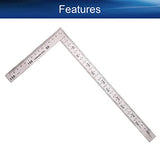 Auniwaig Right Angle Ruler, 150×300mm Stainless Steel L Shape Ruler, 90 Degree Square Tool, Framing Tools for Carpenters Auniwaig