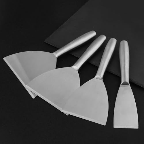 2", 3", 4", 5", 6" Putty Knife Scraper, Putty Knife Set, Stainless Steel Putty Knife, Wallpaper Scraper Paint Scraper Tool for Spreading Drywall GENHAKON