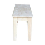 International Concepts Shaker Style Bench, Unfinished IC International Concepts