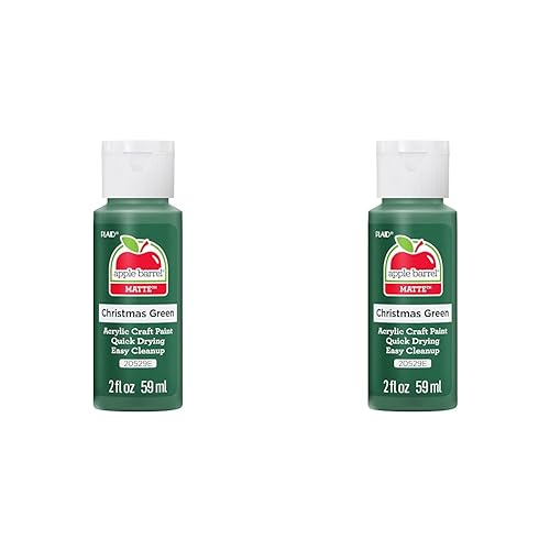Apple Barrel Acrylic Paint in Assorted Colors (2-Ounce), 20529 Christmas Green (Pack of 2) Apple Barrel
