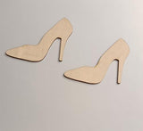 20pcs of High Heels Shaped Wood Cutouts,High Heel Shape,Wooden High Heel for Crafts and Decorations (4'') RUIXUAN
