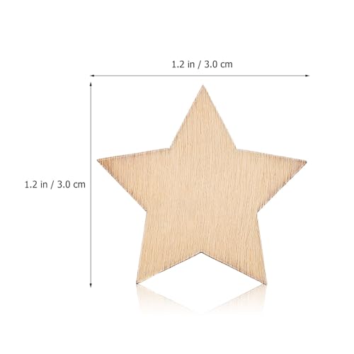 Artibetter Unfinished Wooden Stars 500pcs Wooden Star Cutouts Different Sizes Blank Star Wood Pieces for Christmas Holiday DIY Crafts ARTIBETTER