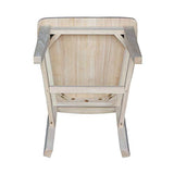 International Concepts C-465 Pair of Tall Mission Chairs, Wood, Unfinished IC International Concepts