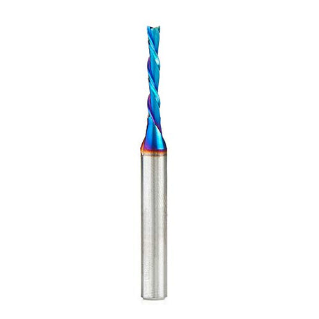 Amana Tool - 46225-K Solid Carbide Spiral Plunge Router Bit Down Cut 1/8 Dia x 13/16 x 1/4 Inch Shank, Spektra Extreme Tool Life Coated Amana Tool