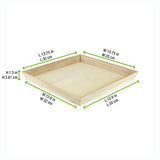 PacknWood Noah31 Rectangular Wooden Tray (Case of 10) - Large Charcuterie Board Set - Decorative Wooden Serving Trays for Party | Wood Tray for PacknWood