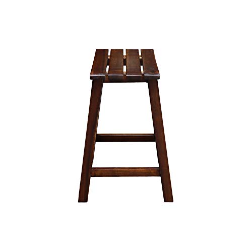 IC International Concepts International Concepts Slat Seat, 18-inch, Espresso,Brown Stool IC International Concepts