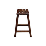 IC International Concepts International Concepts Slat Seat, 18-inch, Espresso,Brown Stool IC International Concepts