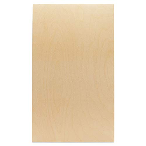 Baltic Birch Plywood, 3 mm 1/8 x 12 x 20 Inch Craft Wood, Pack of 6 B/BB Grade Baltic Birch Sheets, Perfect for Laser, CNC Cutting and Wood Burning, Woodpeckers