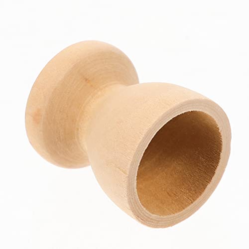 Amosfun 12PCS Wooden Egg Cup Holders Stands DIY Blank Unfinished Wooden Egg Stands Holders 1.1" x 1.3" - WoodArtSupply