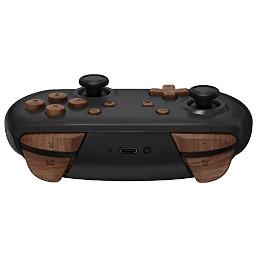 eXtremeRate Wood Grain Repair ABXY D-pad ZR ZL L R Keys for Nintendo Switch Pro Controller, DIY Replacement Full Set Buttons with Tools for Nintendo - WoodArtSupply