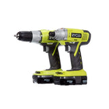 Ryobis Tools RYOBI 18V ONE+ Lithium-Ion Cordless DrillDriver and Impact Driver Combo Kit (2-Tool) with (2) Batteries Ryobis Tools