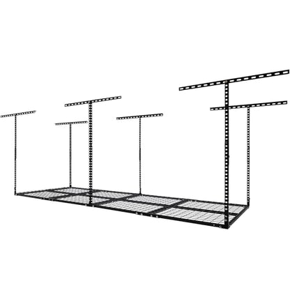 3 x 8FT Overhead Garage Storage Rack, Adjustable Ceiling Storage Racks, Garage Shelving Heavy Duty Storage Organizer System, 600lbs Weight Capacity - WoodArtSupply