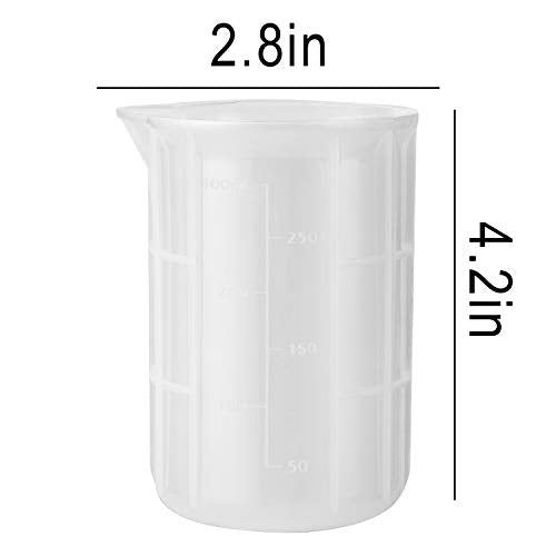 Gartful 300ml Large Silicone Measuring Cups, 10 oz Epoxy Resin Mixing Cups, Jewelry Casting Molds, Acrylic Paint Pouring, Cup Making, Nonstick Gartful