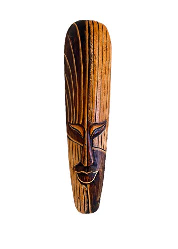 OMA African Mask Wall Hanging Decor Luck and Fortune Statue Mask - LARGE 20" - Hand Carved BRAND
