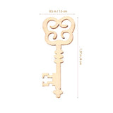 Amosfun 20PCS Wooden Key Shapes Natural Wood Mini DIY Art Craft Embellishment Keys Cards Bookmark Scrapbooks Amosfun
