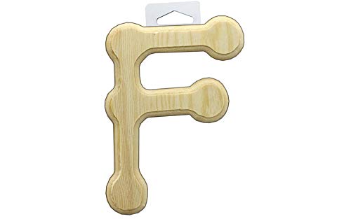 Multicraft Wood Letter Bevel Cut 6" Natural F Multicraft