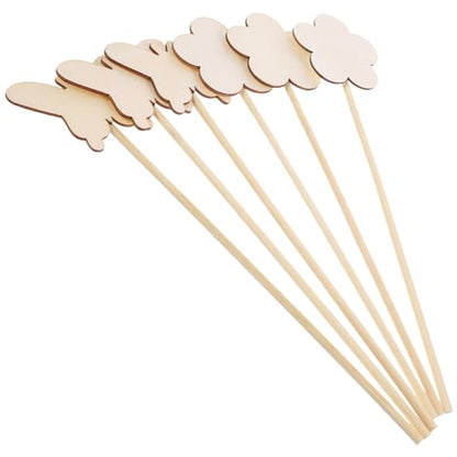 Operitacx 6pcs Make Your Own Princess Wands Fairy Wands DIY Crafts Fairy Wand Sticks Unfinished Wooden Princess Fairy Wands for Girls Princess Art - WoodArtSupply