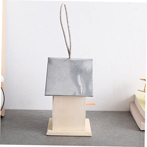 BESPORTBLE Outdoor Bird House Hummingbird Nest Garden Hanging Bird Nest Cottage Bird House Unfinished Wood Birdhouse Craft Wood Bird House Hanging BESPORTBLE