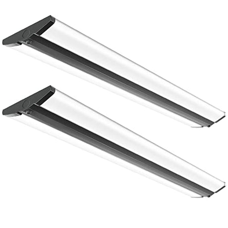 FAITHSAIL 4FT LED Wraparound Light Fixture Ceiling Mount, Ultra Slim 50W LED Garage Light Flush Mount, 4000K Neutral White, 5500 Lumens Office Light, FAITHSAIL