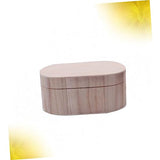 COHEALI Unfinished Wooden Case Small Wooden Jewelry Case Square Wood Case Wooden Jewelry Organizer Storage Case Bamboo Manual Box COHEALI