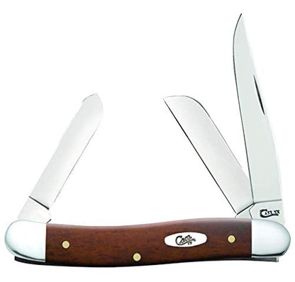 Case WR XX Pocket Knife Chestnut Smooth Bone Medium Stockman Item #28701 - (6318 SS) - Length Closed: 3 5/8 Inches - WoodArtSupply