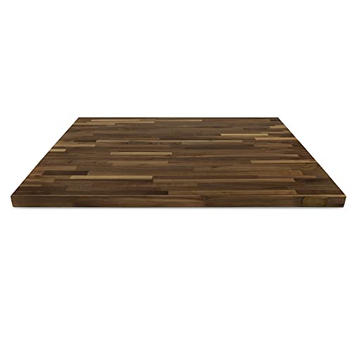 CONSDAN Butcher Block Counter Top, Walnut Solid Hardwood Countertop, Wood Slabs for Kitchen, Reversible, Both Side Polished, Prefinished with - WoodArtSupply