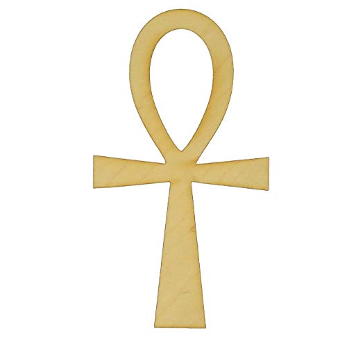 Unfinished Ankh Wood Cutout Available in a Variety of Sizes and Thicknesses (1/4" Thickness, Large 6.5" x 12" (Sold Individually)) - WoodArtSupply