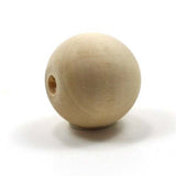 Mylittlewoodshop - Pkg of 12 - Bead Round - 3/4 inches in Diameter and 5/32 Hole Unfinished Wood(WW-BE1070-12) Unique Wood Shapes