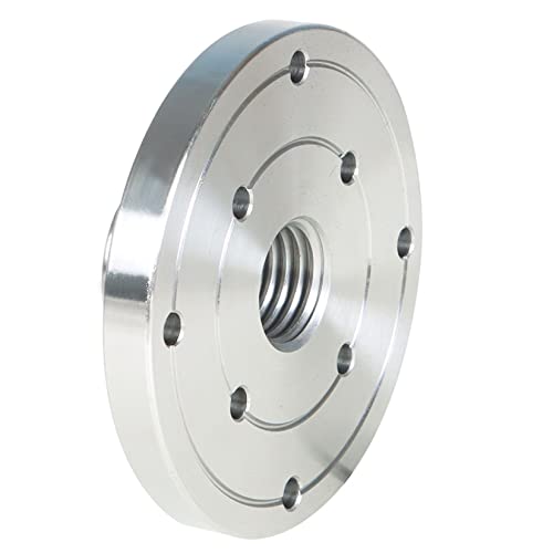 findmall 4 Inch Steel Wood Lathe Face Plate 1 Inch x 8TPI Threaded with Locking Set Screw for Wood Lathe Turning Reversing Lathes findmall