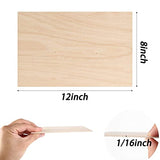 Unfinished Wood, 8 Pack Basswood Sheets for Crafts, Craft Wood Board for House Aircraft Ship Boat Arts and Crafts, School Projects, Wooden DIY SIWUCHYE