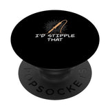 Woodburning I'd Stipple That Funny Pyrography PopSockets Standard PopGrip Pyrographer Artist & Woodburner Apparel For Men