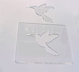 Humming Bird Template,Acrylic Router Template,Woodworking Router Template Tracing Guide (7.875"x 7.875") Yuxuanish