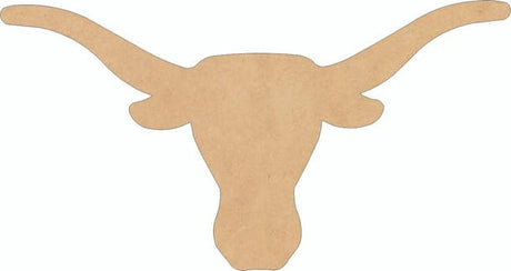 Wooden Longhorn Blank 12" Shape, Unfinished Wood MDF Texas MDF 1/8" Western Craft NEXTCraft