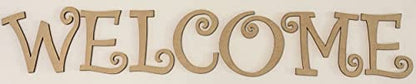 9 Inch Wooden Letters Curlz N Monogram Inital, Unfinished Girl Alphabet Nursery Decor Letter, Paintable Wall Art DIY