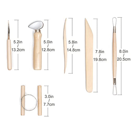 Nozomy Clay Tools,12PCS Pottery Clay Sculpting Tool Set - WoodArtSupply