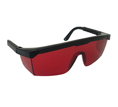 Laser Light Safety Glasses Eye Protection Goggles Laser Protection Glasses Goggles OD 4+ Red Color For Typical 200~540nm Blue Violet Green Laser - WoodArtSupply