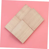 Anneome Graffiti Wood Slices DIY Painting Slices 4pcs Wood Slices Plate Square Wooden DIY Crafts Unfinished Wood Slices Anneome