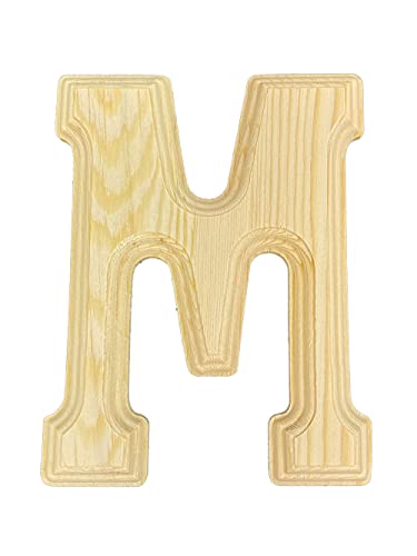 Crafts Central Pine Wood Beveled Wooden Alphabet Letters for Arts & Crafts, Decorations and DIY (M) Crafts Central