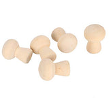 20 PCS Unfinished Wood Mushrooms Peg Dolls Bodies Mushroom Head for DIY Decoration Arts and Crafts Birch and Maple Wood Turnings GLOGLOW