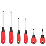 KURUI Magnetic Screwdriver Set, 6-Piece Screw Drivers Tool Set 3 Phillips and 3 Flat Head, Standard Screw Driver and Stubby Screwdriver Have KURUI