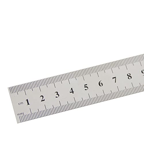 15cm 6 Inch Stainless Steel Straight Ruler Precision Double Sided Drafting Metal Rulers for Measuring Tool - WoodArtSupply