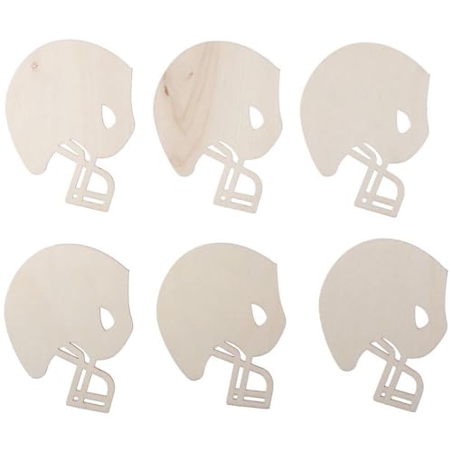 hobbyhub 32Pcs Unfinished Wood Football Helmet Shaped, 9.5x12cm Wooden Helmet Signs for DIY Crafts Painting, Home, Party Ornaments hobbyhub