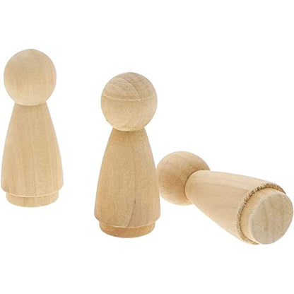 Wood Peg Angel, Peg Doll Kit (2 in, 50-Pack) - WoodArtSupply