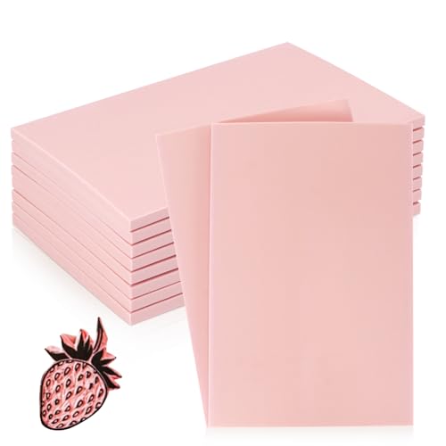 butterfunny 10 Pack 4" x 6" Pink Rubber Linoleum Blocks Rubber Carving Blocks Stamp Making Kits for Printmaking, Stamp Soft Rubber Crafts