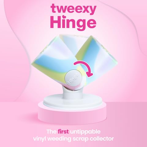 tweexy Hinge Untippable Vinyl Weeding Scrap Collector | Smartgrip Anti-Spill Airlock Suction Weeding Vinyl | HTV Crafting Adhesive Paper Sheet Holder - WoodArtSupply