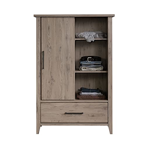 Sauder Summit Station Armoire, L: 36.77" x W: 18.15" x H: 54.53", Laurel Oak Sauder