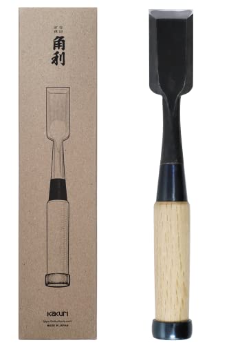KAKURI Japanese Wood Chisel for Woodworking 1-1/4" (30mm), Made in JAPAN, Professional Japanese Chisel Oire Nomi (Hand Forged), Japanese White Steel KAKURI