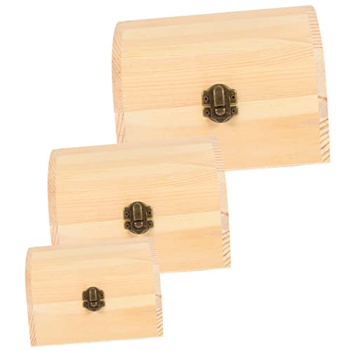 VOSAREA 9 pcs wooden box jewelry organizer tray strawberry decor craft storage DIY wooden unfinished wooden jewelry case handmade gifts wood gifts VOSAREA