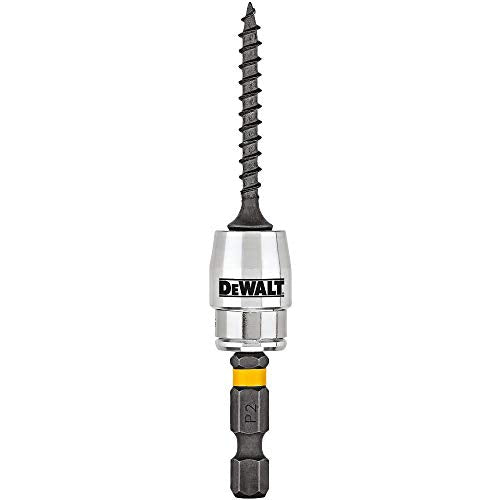 DEWALT FlexTorq Magnetic Bit Holder, Impact Ready, 2-Inch (DWA2SLVIR) DEWALT